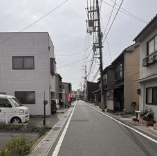 福山市北吉津町、土地の前面道路を含む現地写真画像です