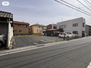 福山市北吉津町、土地の前面道路を含む現地写真画像です