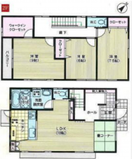 福山市御幸町大字中津原、中古一戸建ての間取り画像です