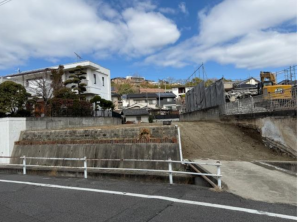 福山市木之庄町、土地の前面道路を含む現地写真画像です