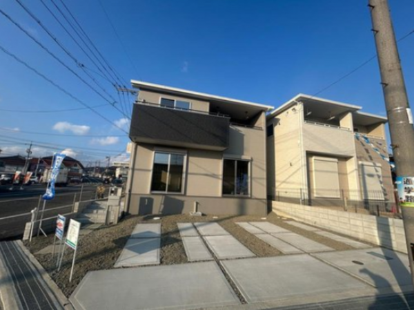 福山市東陽台、新築一戸建ての外観画像です