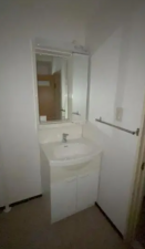 福山市西桜町、マンションの洗面画像です