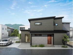 福山市水呑町、新築一戸建ての完成予想図（外観）画像です