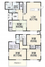 福山市多治米町、中古一戸建ての間取り画像です