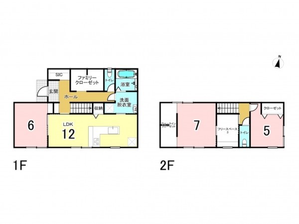 福山市御幸町大字中津原、中古一戸建ての間取り画像です