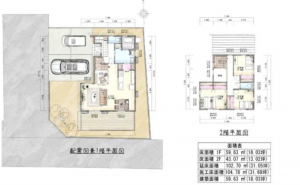 福山市駅家町大字江良、土地の建築プラン例画像です
