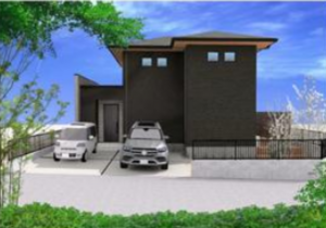 福山市駅家町大字江良、土地の建築プラン例画像です