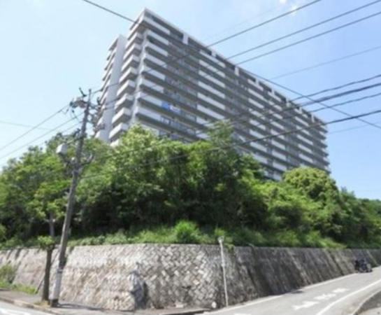 福山市日吉台、マンションの外観画像です