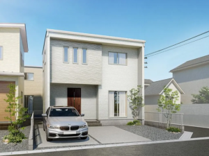 福山市南蔵王町、新築一戸建ての完成予想図（外観）画像です