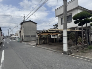 福山市南手城町、土地の前面道路を含む現地写真画像です