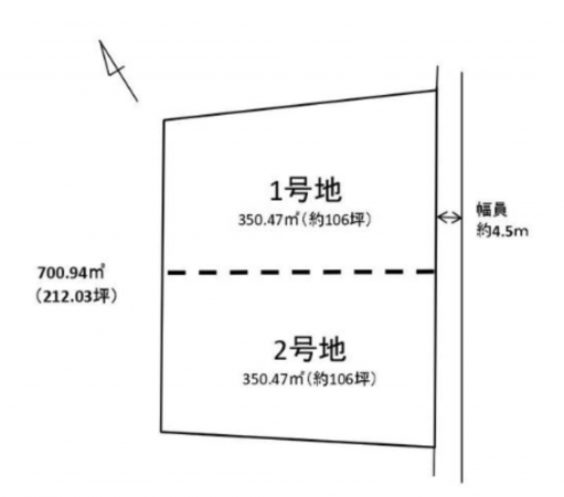 福山市川口町、土地の間取り画像です