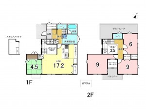 福山市、新築一戸建ての間取り画像です