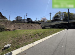 福山市千田町、土地の前面道路を含む現地写真画像です