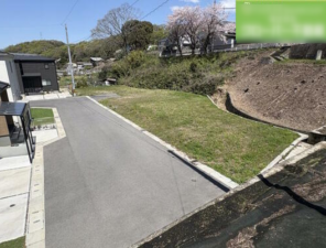 福山市千田町、土地の前面道路を含む現地写真画像です