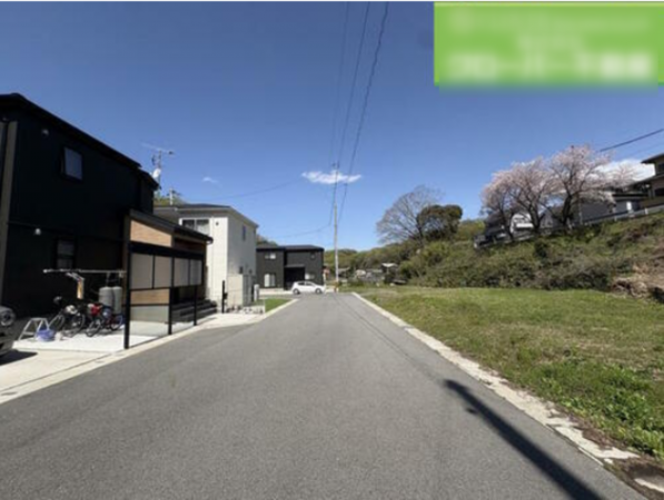 福山市千田町、土地の前面道路を含む現地写真画像です