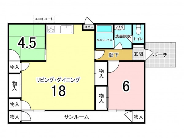 府中市広谷町、中古一戸建ての間取り画像です