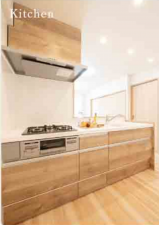 福山市霞町、マンションのキッチン画像です