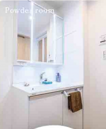 福山市霞町、マンションの洗面画像です