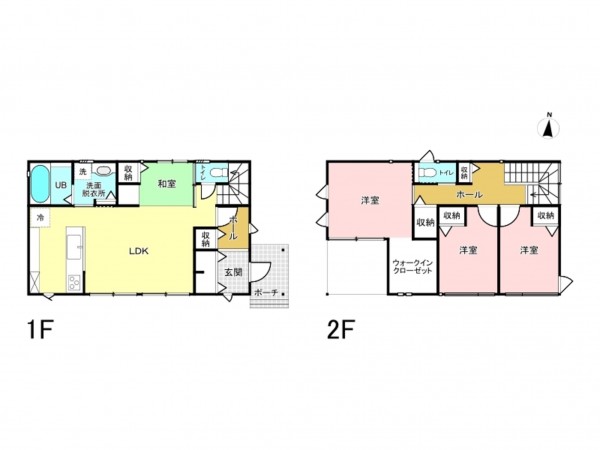 福山市、中古一戸建ての間取り画像です