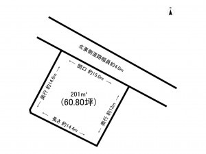 福山市、土地の間取り画像です