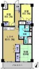 福山市西町、マンションの間取り画像です