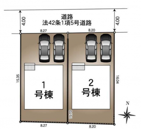 福山市手城町、新築一戸建ての間取り画像です
