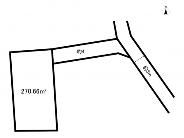 福山市駅家町大字江良、土地の間取り画像です
