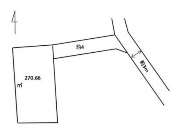 福山市駅家町大字江良、土地の間取り画像です