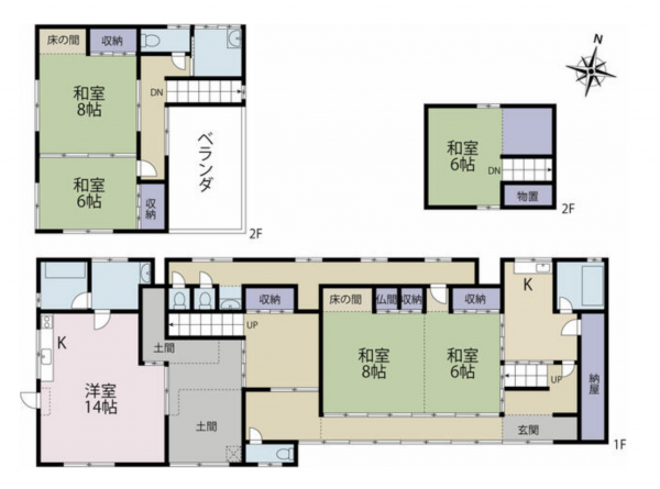福山市、中古一戸建ての間取り画像です