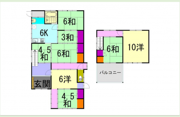 福山市、中古一戸建ての間取り画像です