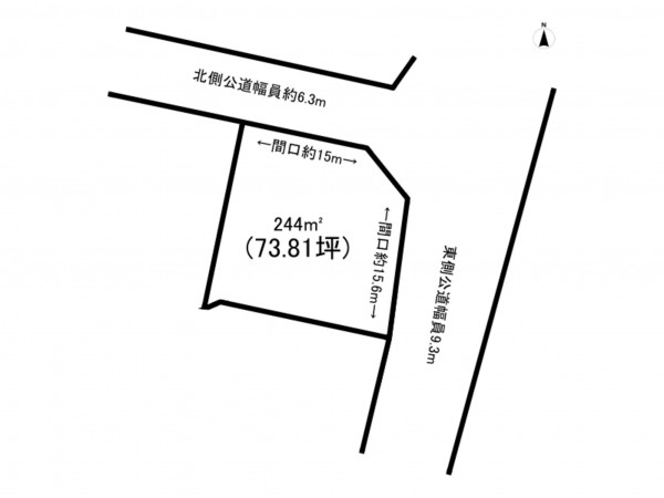 福山市久松台、土地の間取り画像です