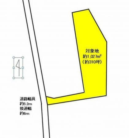 福山市加茂町大字下加茂、土地の間取り画像です