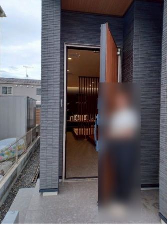福山市加茂町字上加茂、新築一戸建ての玄関画像です