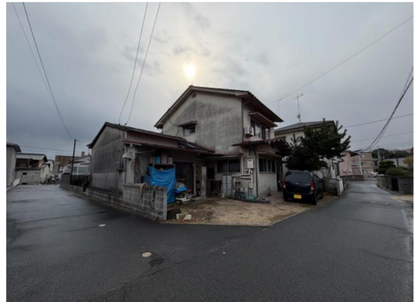 福山市神村町、土地の前面道路を含む現地写真画像です