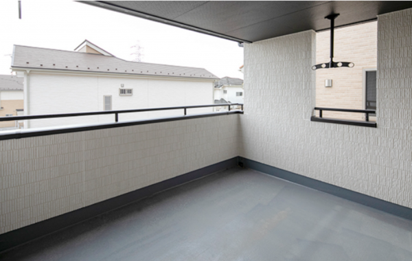 福山市箕島町、新築一戸建てのバルコニー画像です