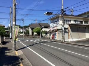 福山市大谷台、土地の前面道路を含む現地写真画像です