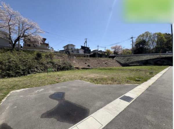 福山市千田町、土地の前面道路を含む現地写真画像です