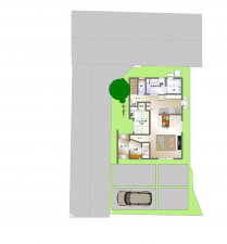 福山市、新築一戸建ての間取り画像です