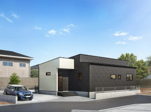 福山市、新築一戸建ての完成予想図（外観）画像です