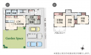 福山市、新築一戸建ての間取り画像です