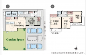 福山市、新築一戸建ての間取り画像です