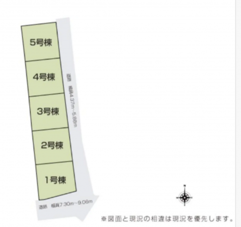 福山市、新築一戸建ての地図画像です