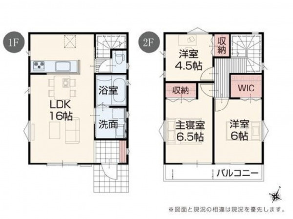 福山市神辺町川南、土地の建築プラン例画像です