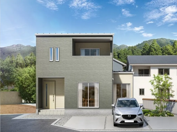 福山市、新築一戸建ての完成予想図（外観）画像です