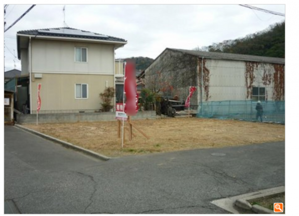 福山市、土地の前面道路を含む現地写真画像です