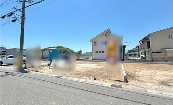 福山市、新築一戸建ての外観画像です
