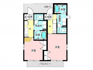 福山市引野町北、収益物件/アパートの間取り画像です