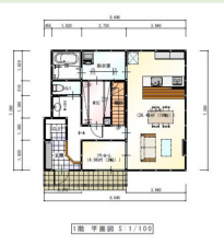 福山市北吉津町、土地の建築プラン例画像です