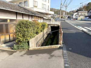 福山市木之庄町、土地の前面道路を含む現地写真画像です