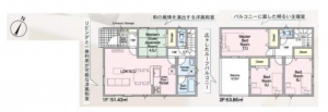 福山市、新築一戸建ての建築プラン例画像です
